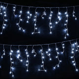 Jingle Jollys 32M Christmas Lights Solar Icicle String 960 LED Cool White