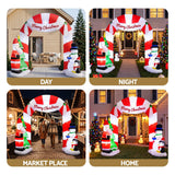 Jingle Jollys Christmas Inflatable Archwary Santa 3M Illuminated Decorations