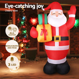 Jingle Jollys Christmas Inflatable Santa 2.4M Illuminated Decorations