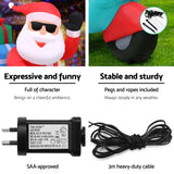 Jingle Jollys Christmas Inflatable Santa Motorbike LED Illuminated Decor