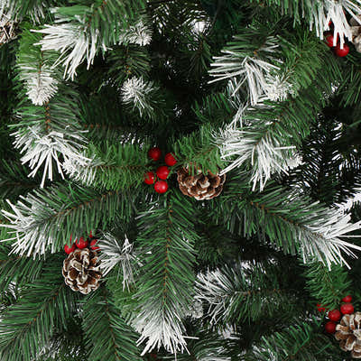 DS Christmas tree B PVC Tips with Red Berry 7FT