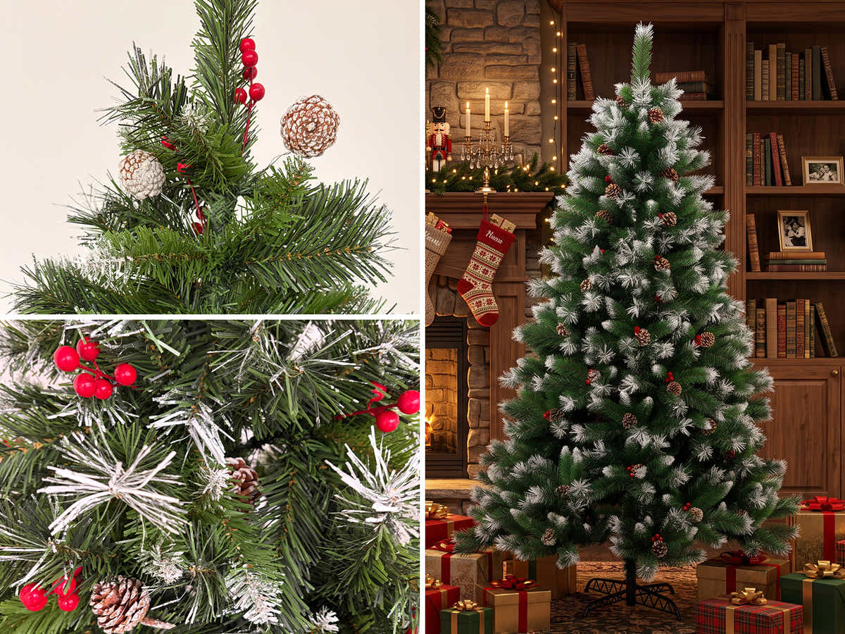DS Christmas Tree with Red Berries - 6FT/180cm