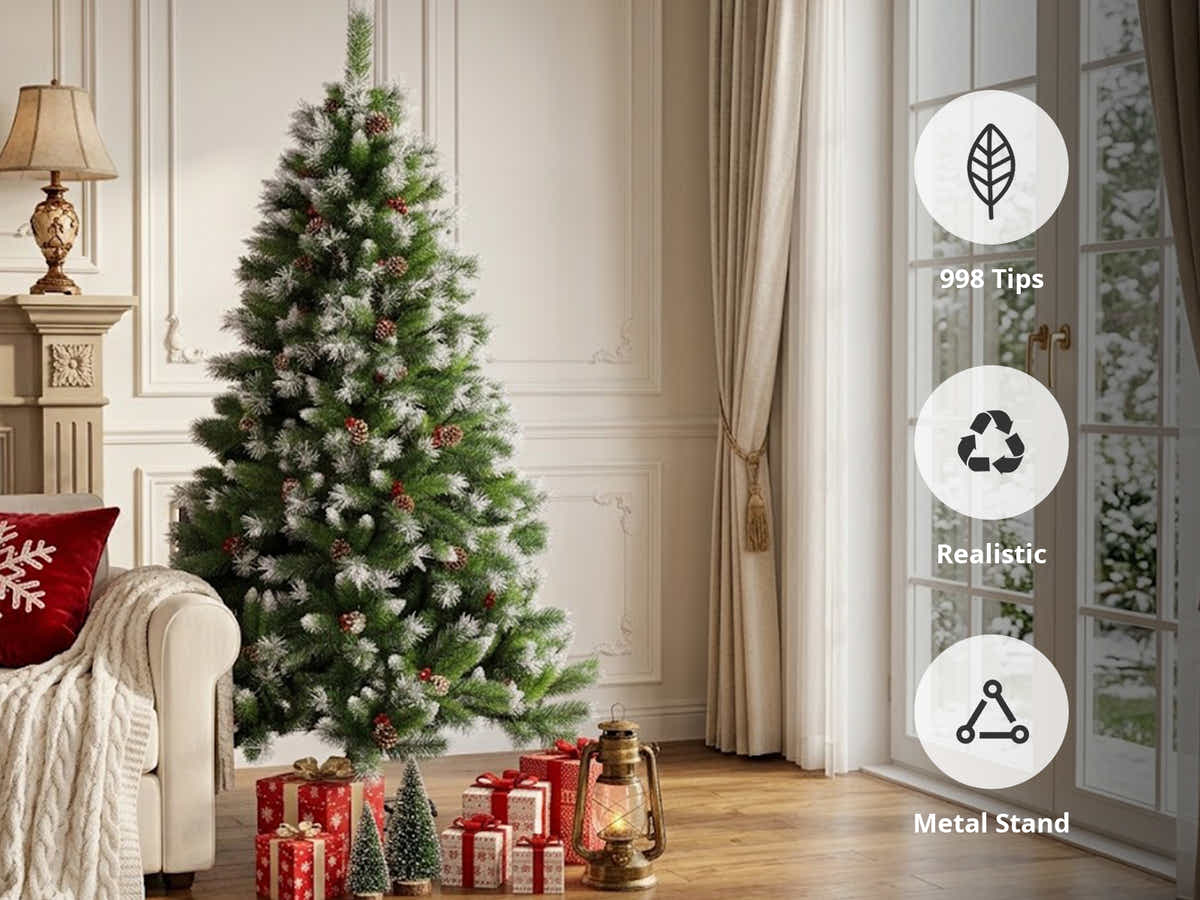 DS Christmas Tree with Red Berries - 7FT/210cm