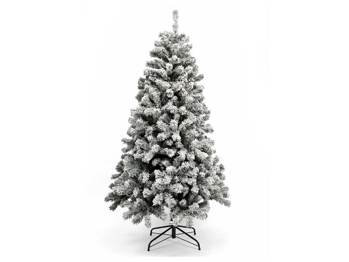DS Christmas Tree Flocked Tips with Lights - 7Ft/210cm