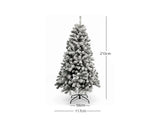 DS Christmas Tree Flocked Tips with Lights - 7Ft/210cm