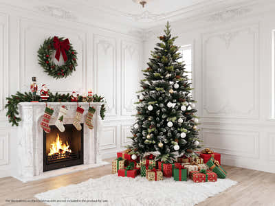 DS Christmas Tree Snow Tips with Lights - 6FT/180cm