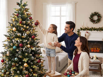 DS Christmas Tree Snow Tips with Lights - 6FT/180cm