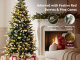 DS Christmas Tree Snow Tips with Lights - 6FT/180cm