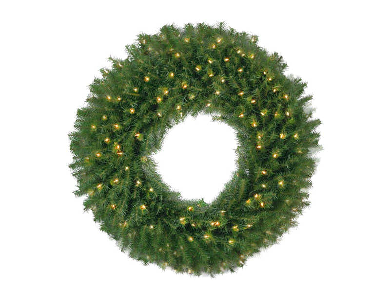 Pre-Lit Christmas Wreath - 24"/61 cm