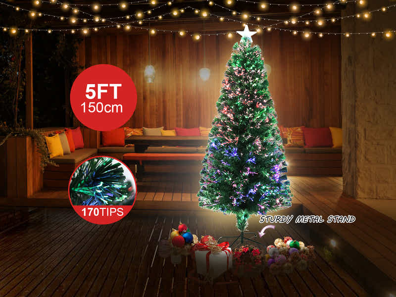 Optic Fibre Christmas Tree - 5Ft/150cm