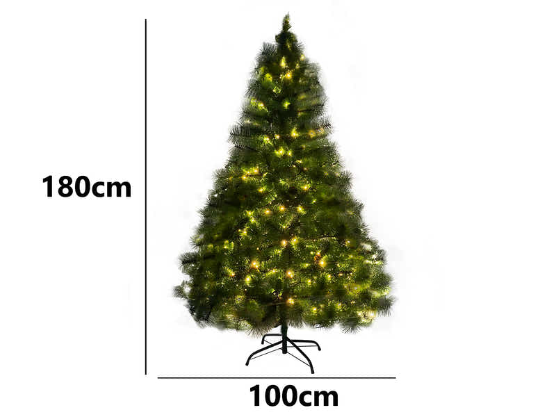 Christmas Tree with LED Lights - 6Ft/180 cm