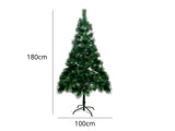 Christmas Tree with LED Lights - 6Ft/180 cm