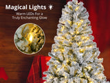 DS Flocked PVC Christmas Tree - 6FT