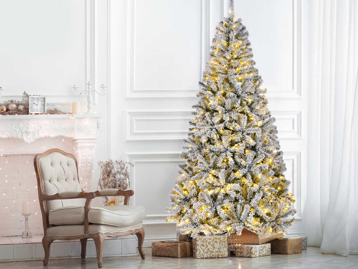 Flocked PVC Christmas Tree - 7FT/210 cm
