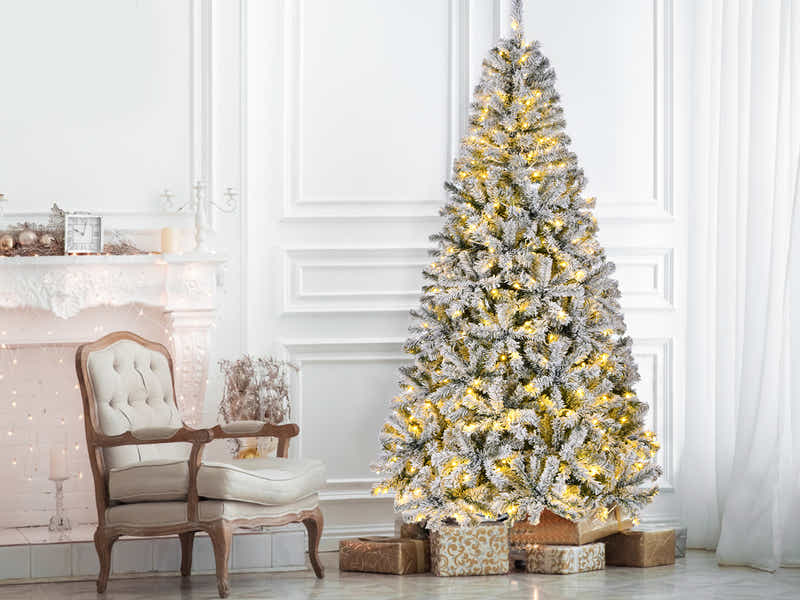 Flocked PVC Christmas Tree - 7FT/210 cm