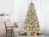 Flocked PVC Christmas Tree - 7FT