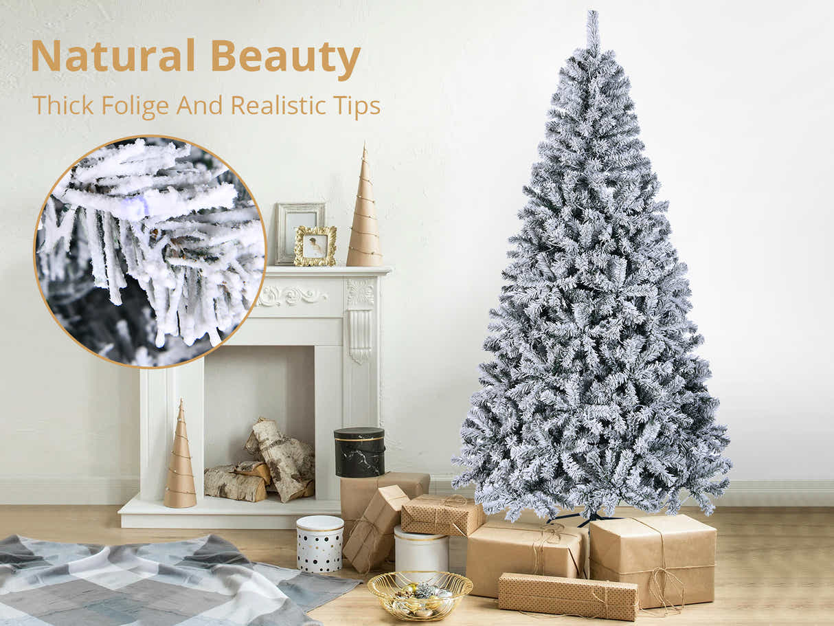 Flocked PVC Christmas Tree - 7FT/210 cm