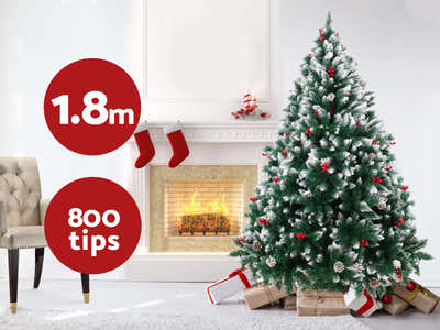 PVC Christmas Tree with Snow - 6Ft/180 cm
