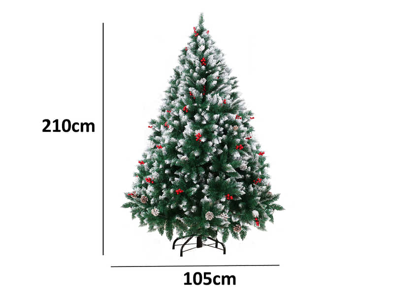 PVC Christmas Tree with Snow - 7Ft/210 cm