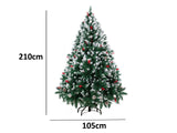 PVC Christmas Tree with Snow - 7Ft/210 cm