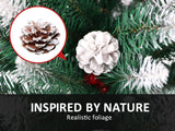 PVC Christmas Tree with Snow - 7Ft/210 cm