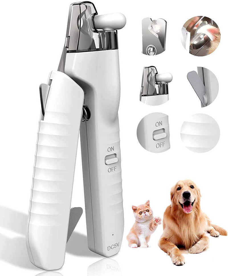 DS BS Cat Dog LED Light Nail Clippers with Nail File