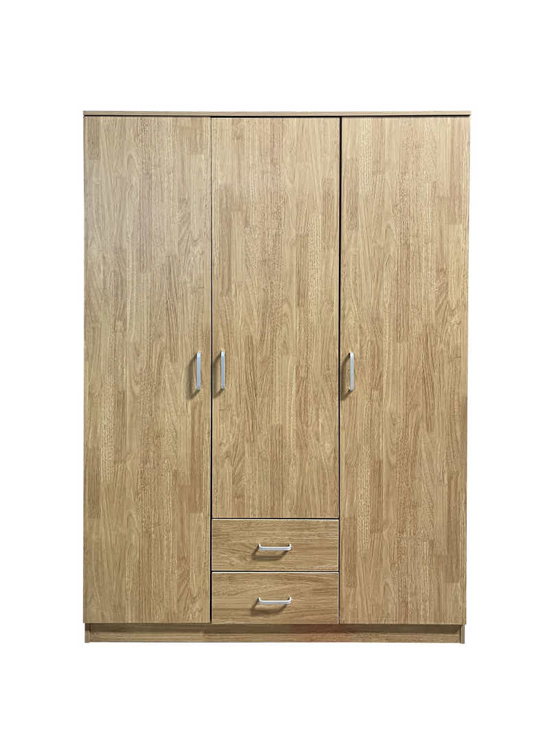 Evander 3 Doors Wardrobe With Drawers