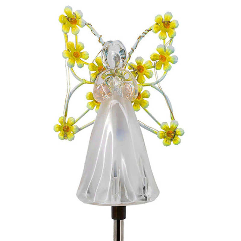 DS BS Solar Angel Garden Stake Lights-Yellow