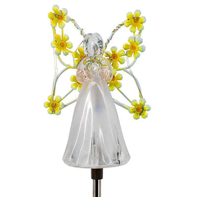 DS BS Solar Angel Garden Stake Lights-Yellow