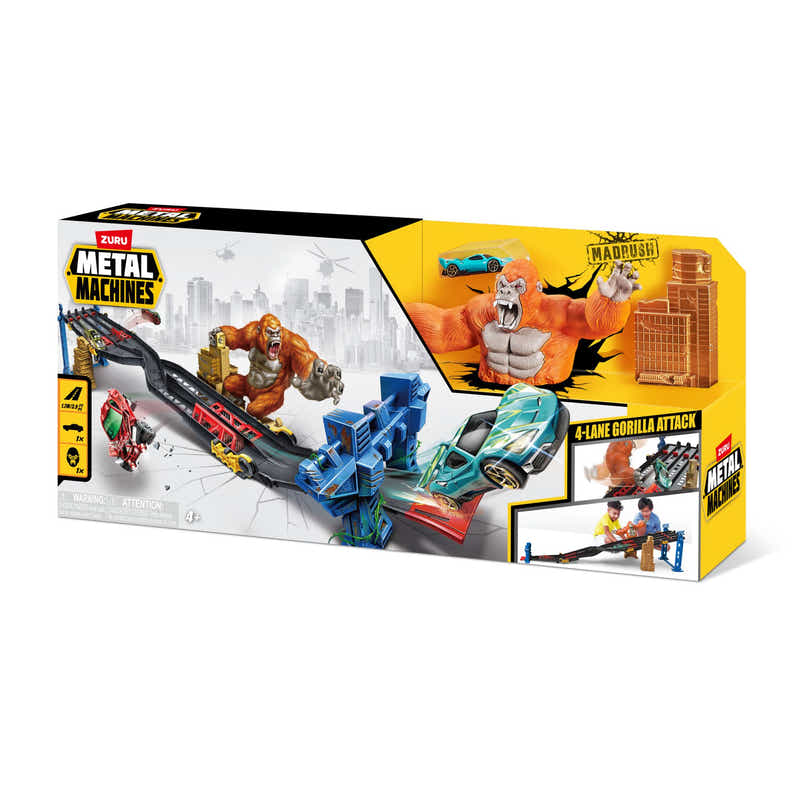 ZURU Metal Machines S1 4-Lane Trackset Gorilla