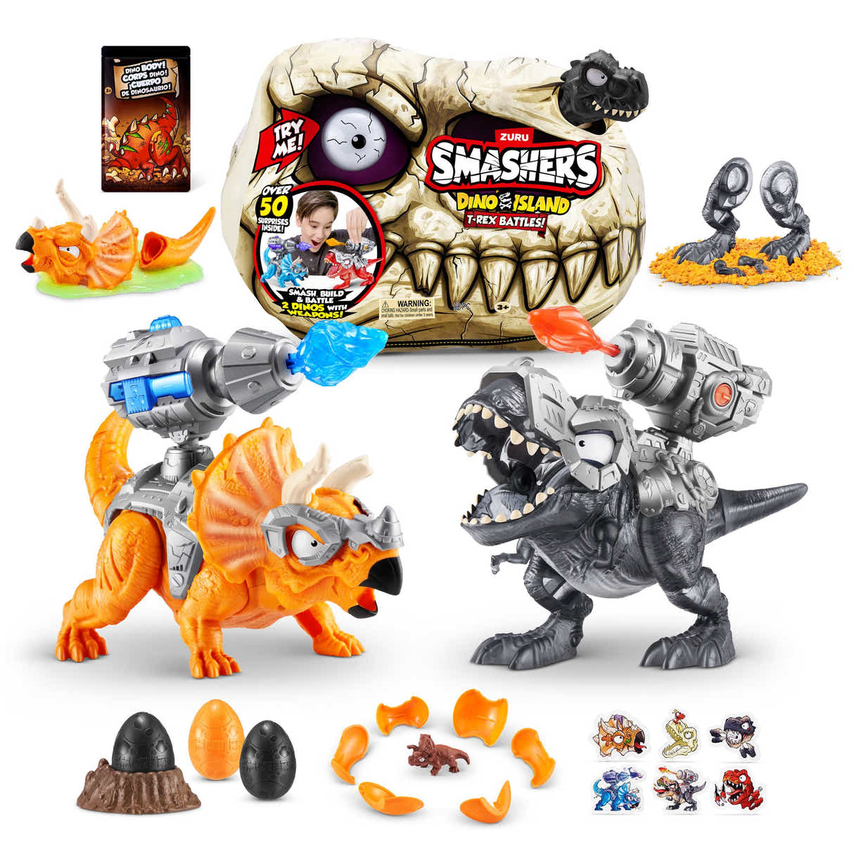 ZURU Smashers Dino Island S1 T-Rex Battle Playset