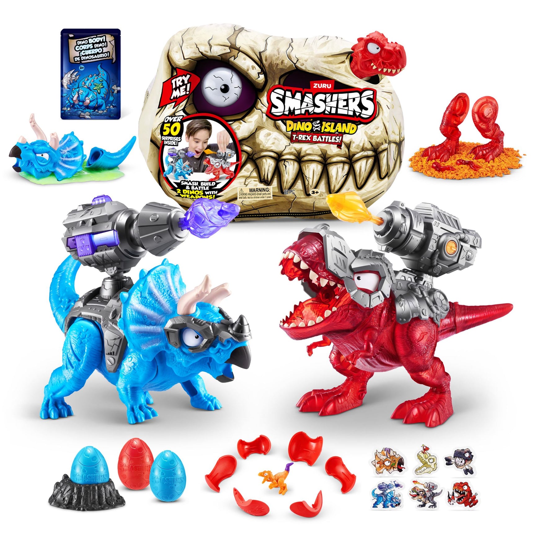 ZURU SMASHERS-DINO ISLAND-S1 T-Rex Battle Playset