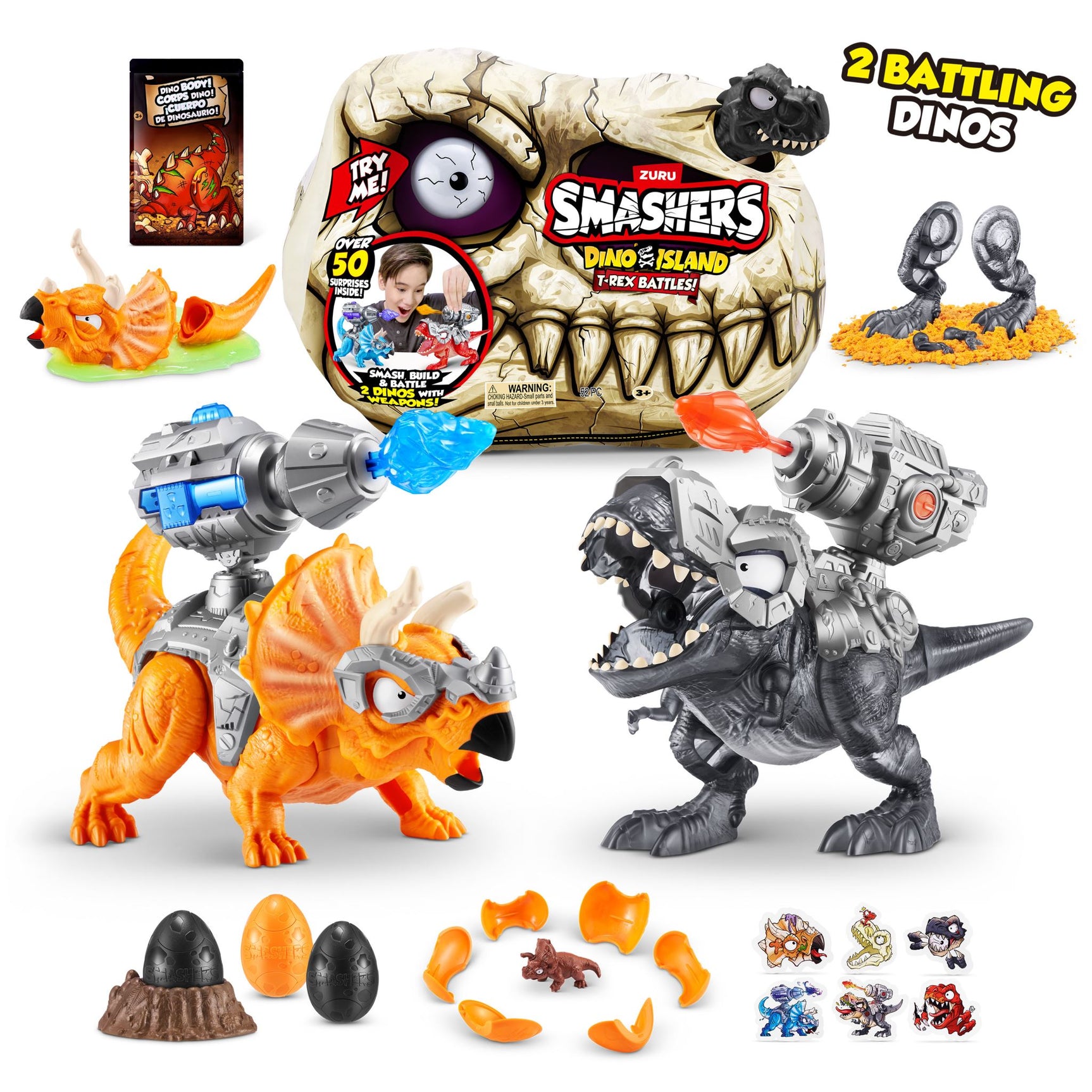 ZURU SMASHERS-DINO ISLAND-S1 T-Rex Battle Playset