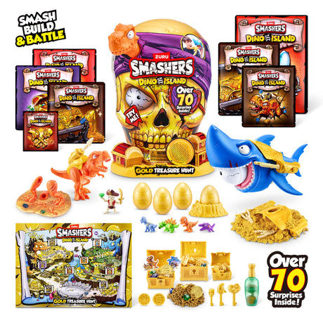 ZURU SMASHERS - DINO ISLAND S1 - GOLD TREASURE HUNT