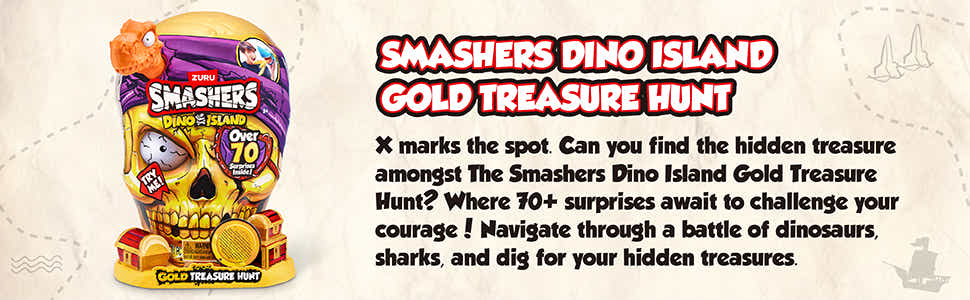 ZURU Smashers Dino Island S1 - Gold Treasure Hunt