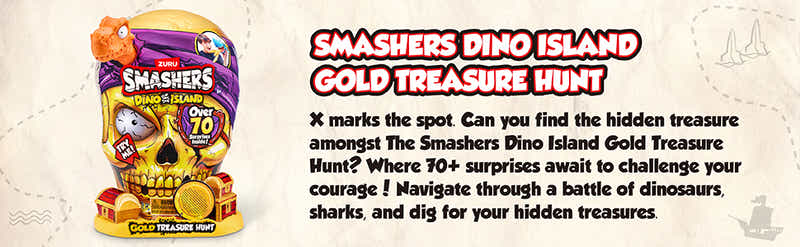 ZURU Smashers Dino Island S1 - Gold Treasure Hunt
