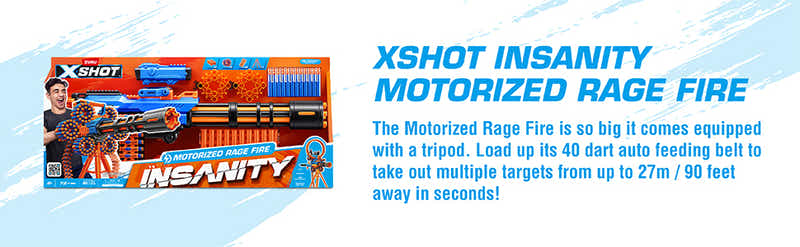 ZURU X-Shot Insanity S1 Motorized Rage Fire Gatling Gun (72 Darts)