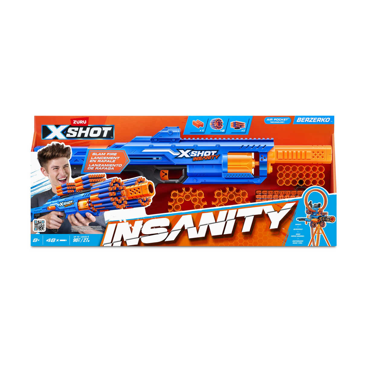 ZURU X-Shot Insanity S1 Berzerko 8-Shot (48 Darts)