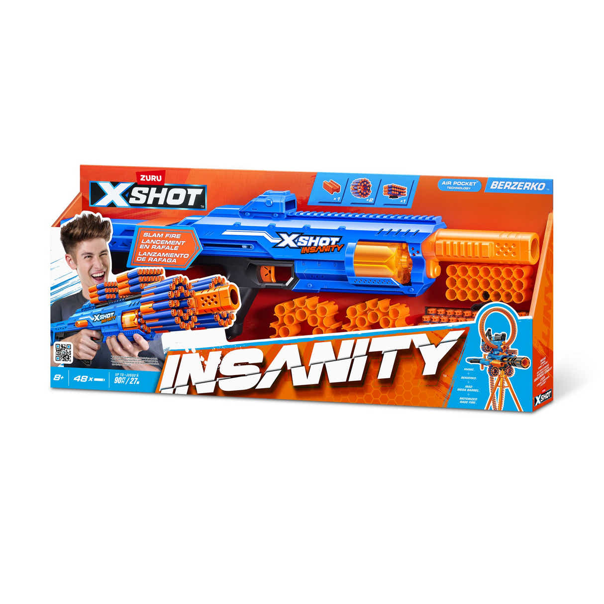 ZURU X-Shot Insanity S1 Berzerko 8-Shot (48 Darts)