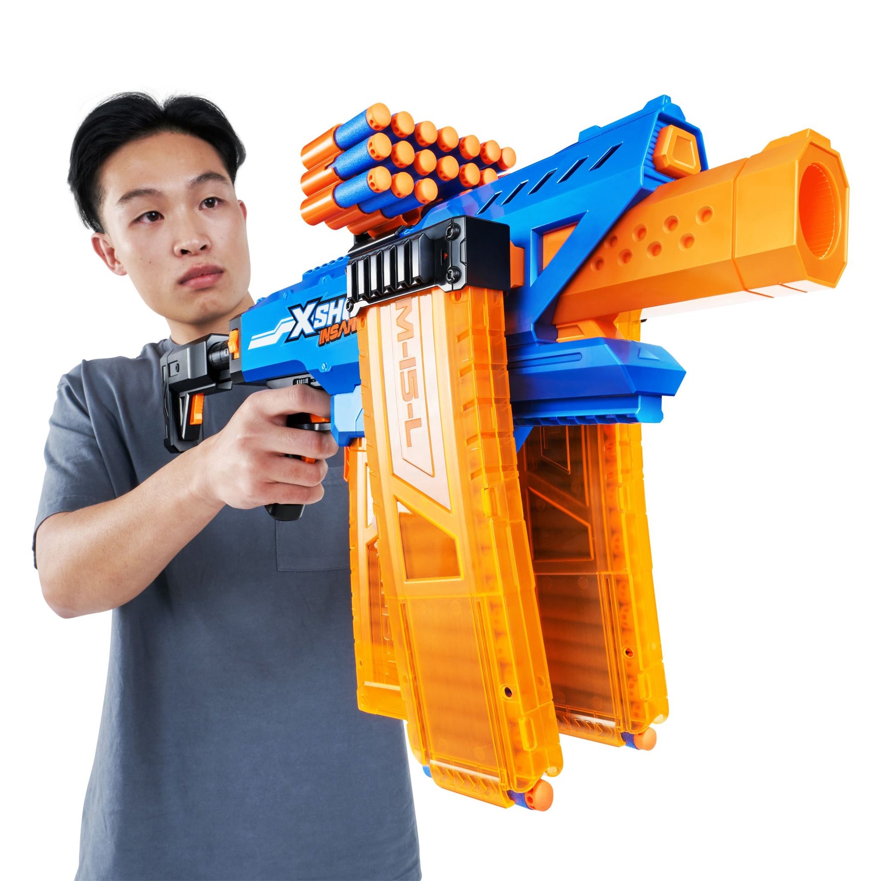 ZURU XSHOT INSANITY S1 MOTORISED CLIP BLASTER 72 Darts
