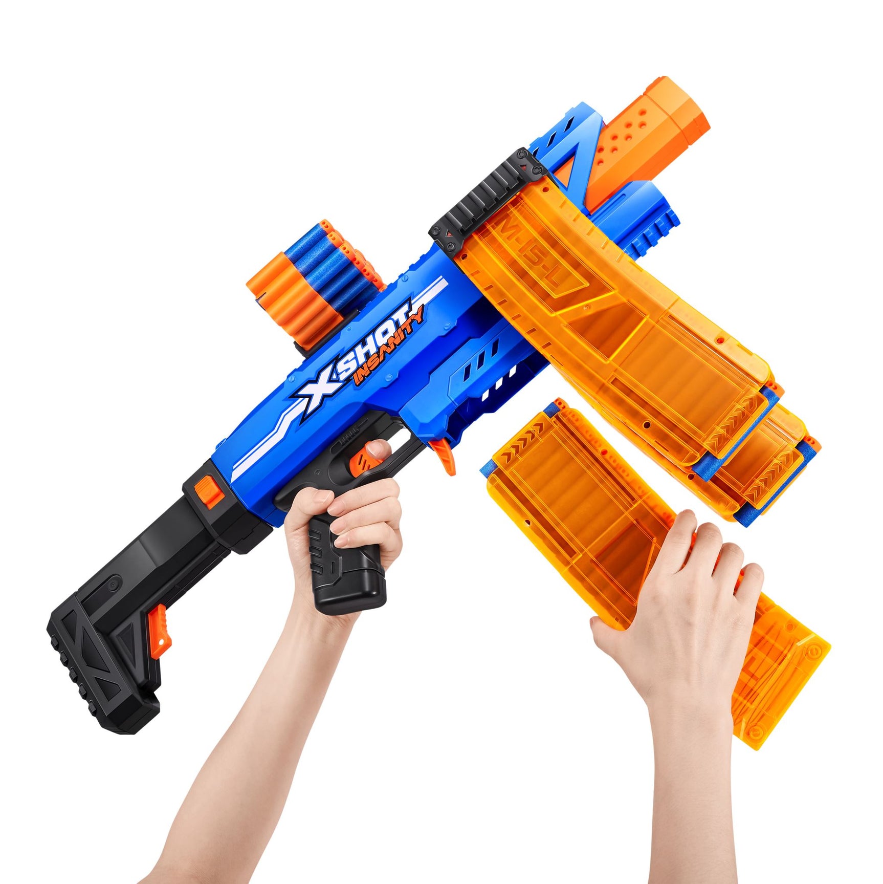 ZURU XSHOT INSANITY S1 MOTORISED CLIP BLASTER 72 Darts
