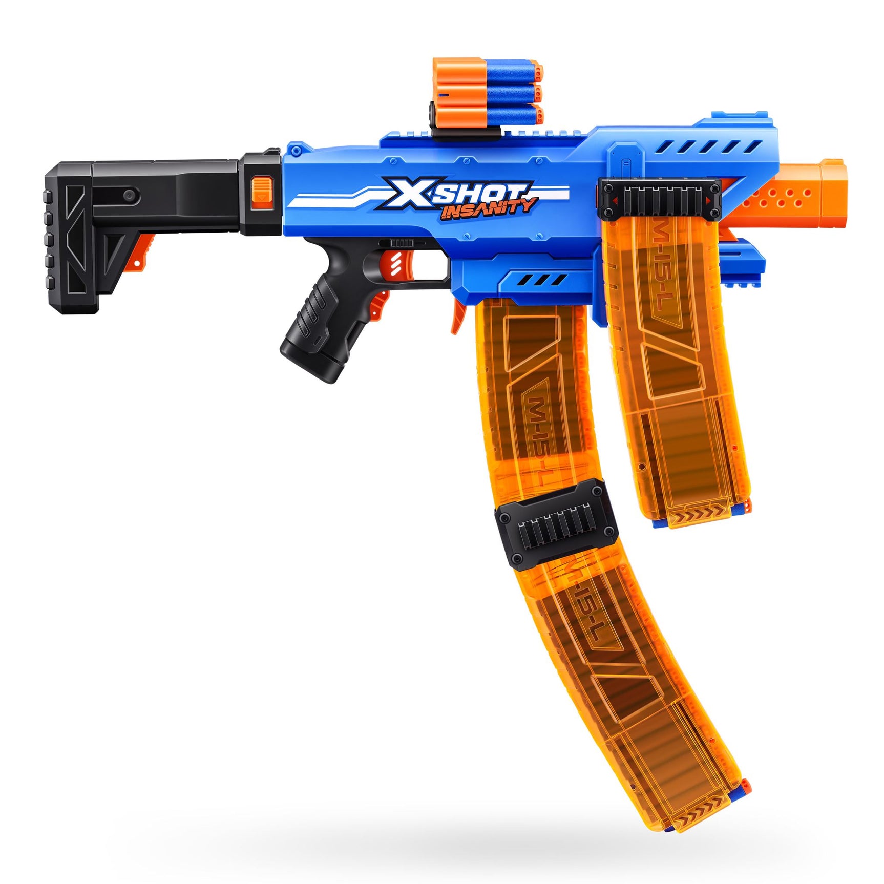 ZURU XSHOT INSANITY S1 MOTORISED CLIP BLASTER 72 Darts