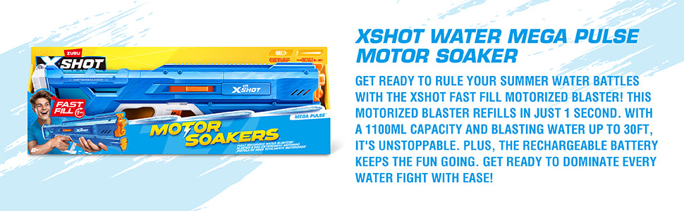 ZURU XSHOT WATER FAST FILL S1 MEDIUM MOTOR SOAKER