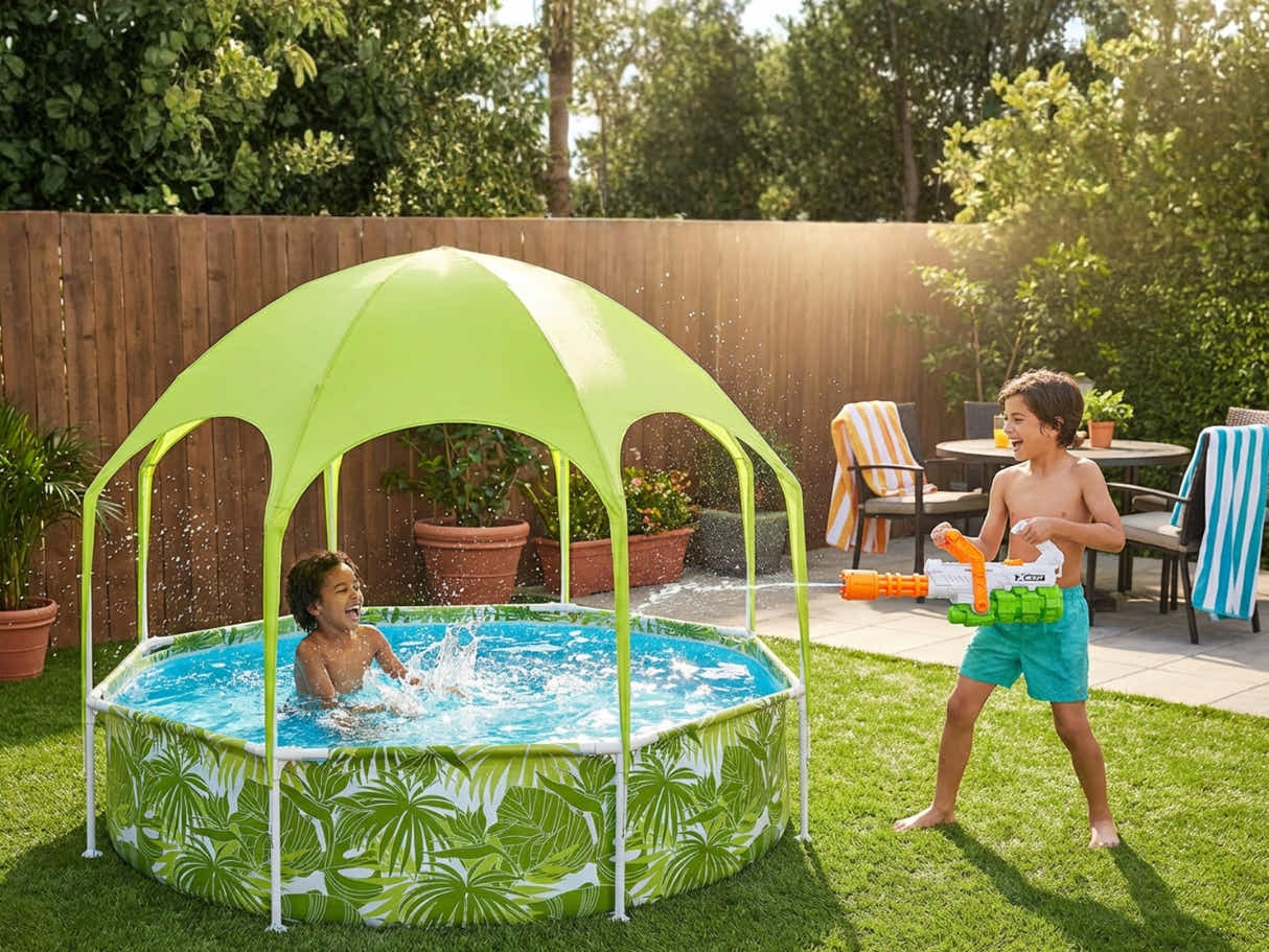 Bestway  Splash-in-Shade Play Pool + ZURU X-Shot Fast Fill Hydro Cannon