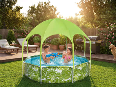 Bestway Splash-in-Shade Play Pool + ZURU X-Shot Water Fast-Fill Small Motor Soak