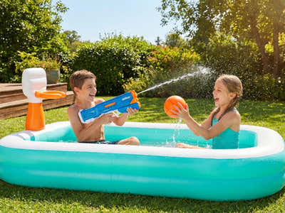 Bestway Dunk n' Splash Family Pool 54445 + ZURU X-Shot Water Fast-Fill S1 Small