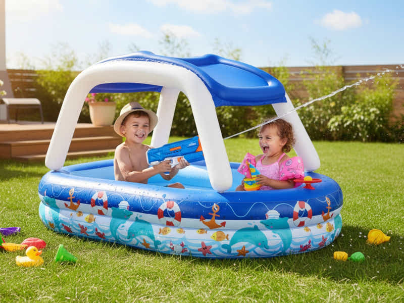 Bestway Family Pool with Canopy + ZURU X-Shot Water Fast-Fill S1 Small