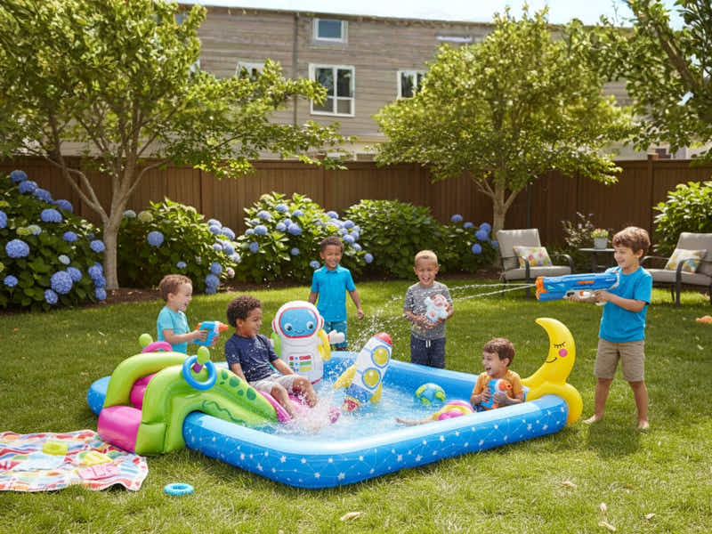 Bestway Kids Wading Pool  + ZURU X-Shot Water Fast-Fill Small Motor Soaker