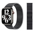 DS BS Ultra-Thin Solid Stainless-Steel Band for Apple Watch 45/44/42 MM-Black