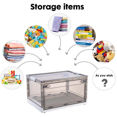 DS BS 55L Closets Foldable Stackable Storage Box
